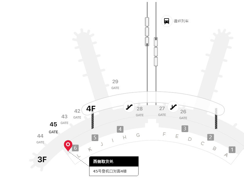 仁川机场西侧取货处
