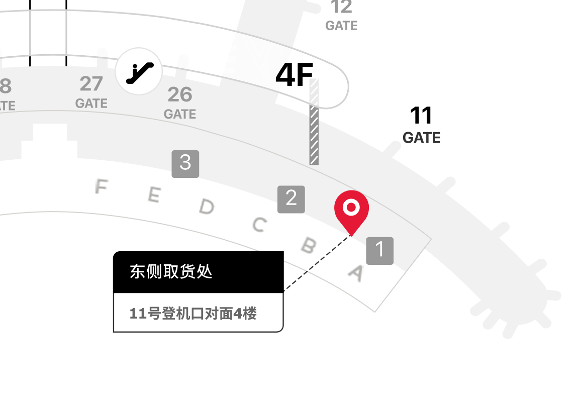 仁川机场东侧取货处