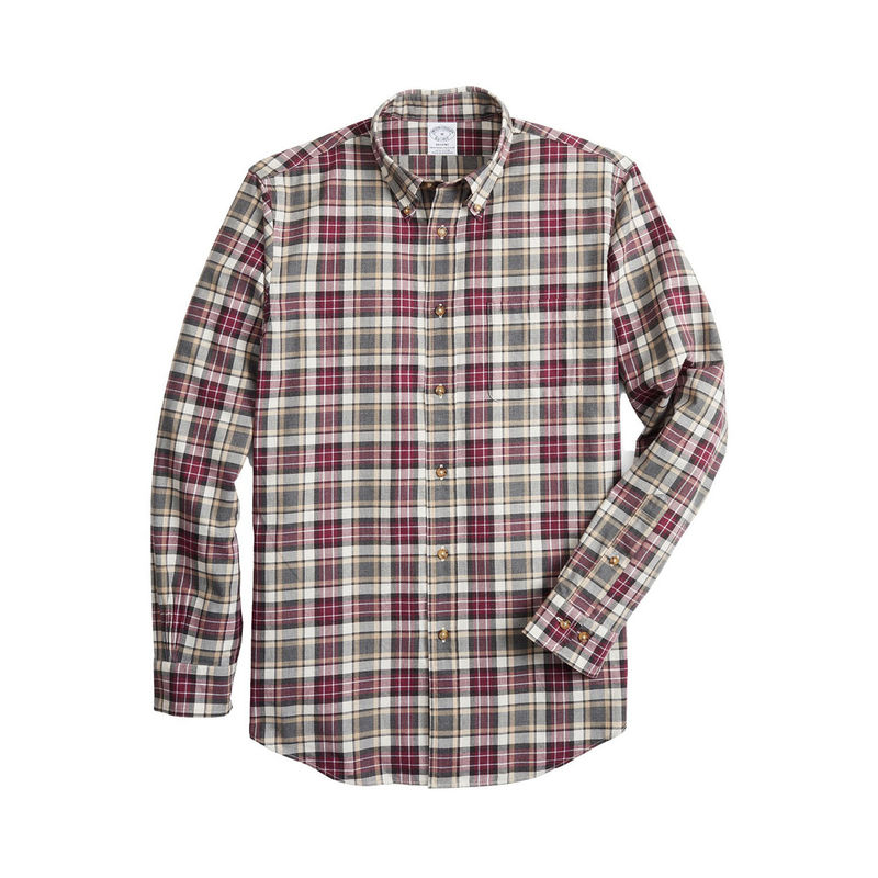 好价 布克兄弟 brooksbrothers regent fit check brushed flannel
